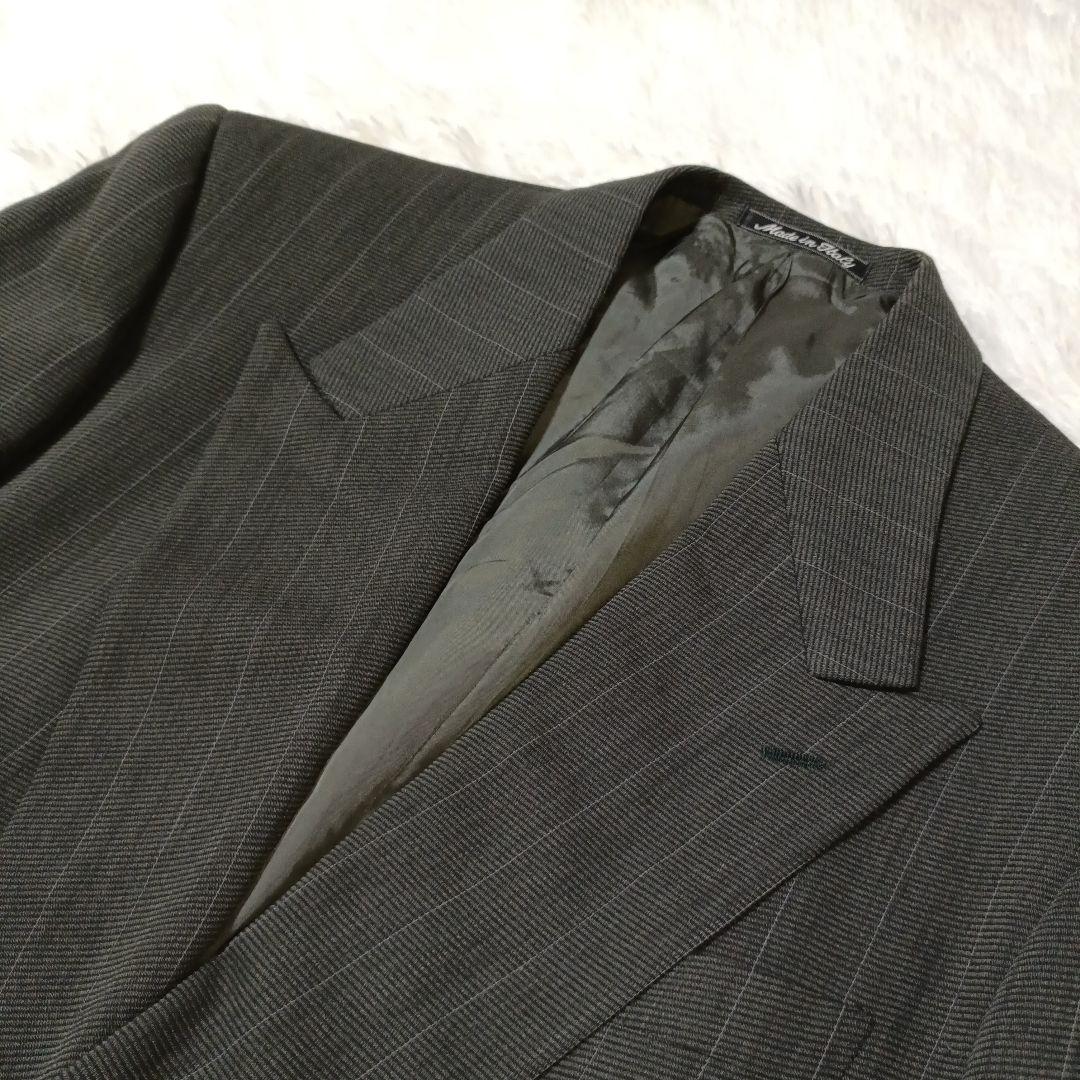 ジョルジオアルマーニ スーツ セットアップ L チャコールグレー ウール95