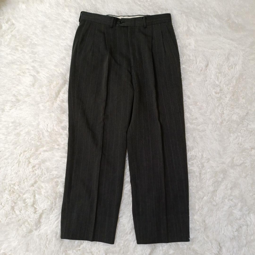 ジョルジオアルマーニ スーツ セットアップ L チャコールグレー ウール95