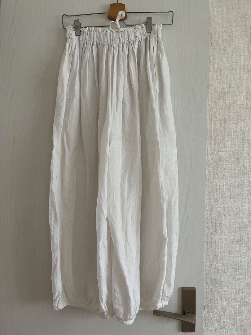 高城染工 blue in greenすそギャザーパンツ ふんわりパンツ