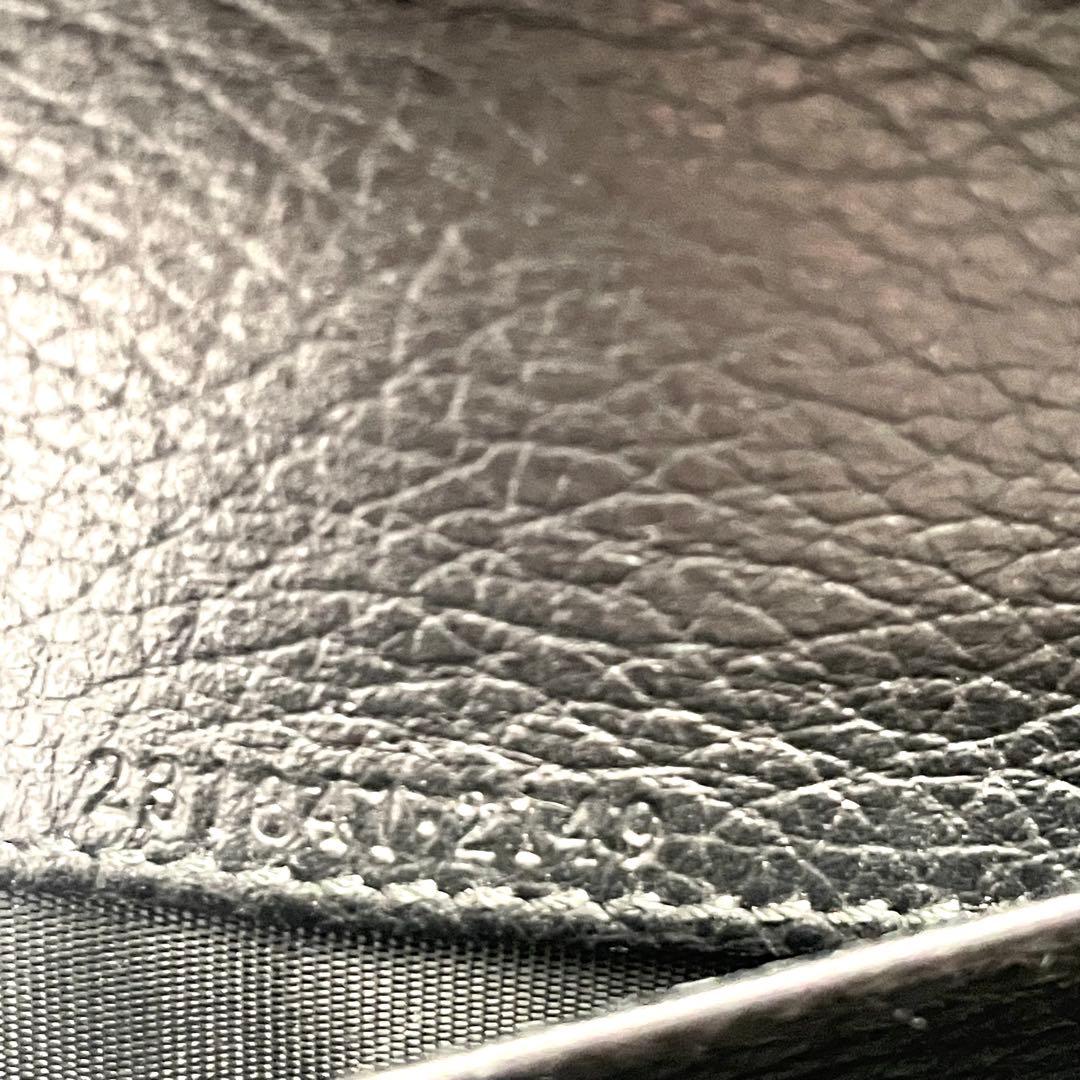 GUCCI グッチ　ブラックレザー 長財布 シルバー金具　極美品　1010-②