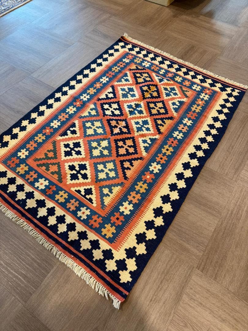 ペルシャキリム (キリム) ペルシャ絨毯 150x106cm 手織りラグ キリム