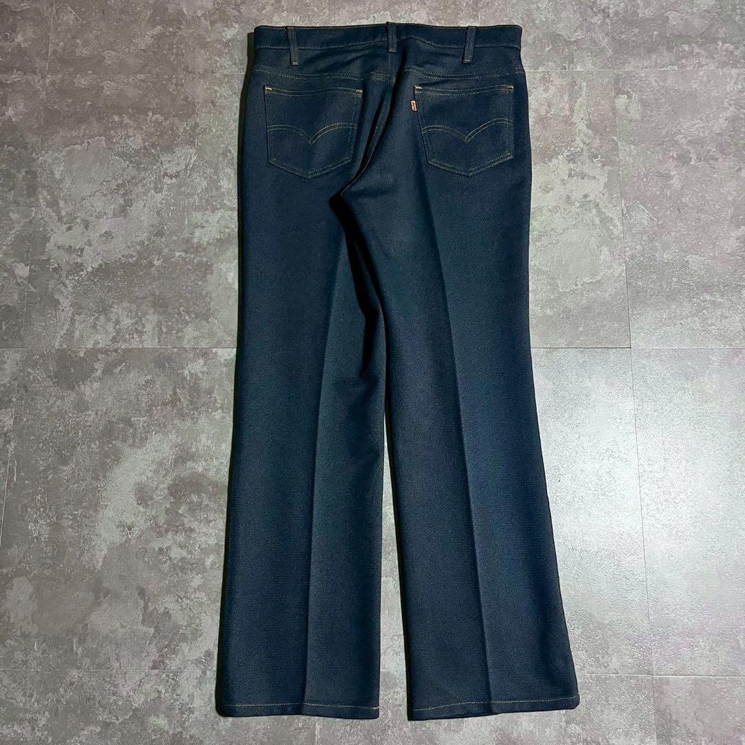 【美品】　Levi’s 517 スタプレ　USA製　オレンジタブ　デニム風　紺