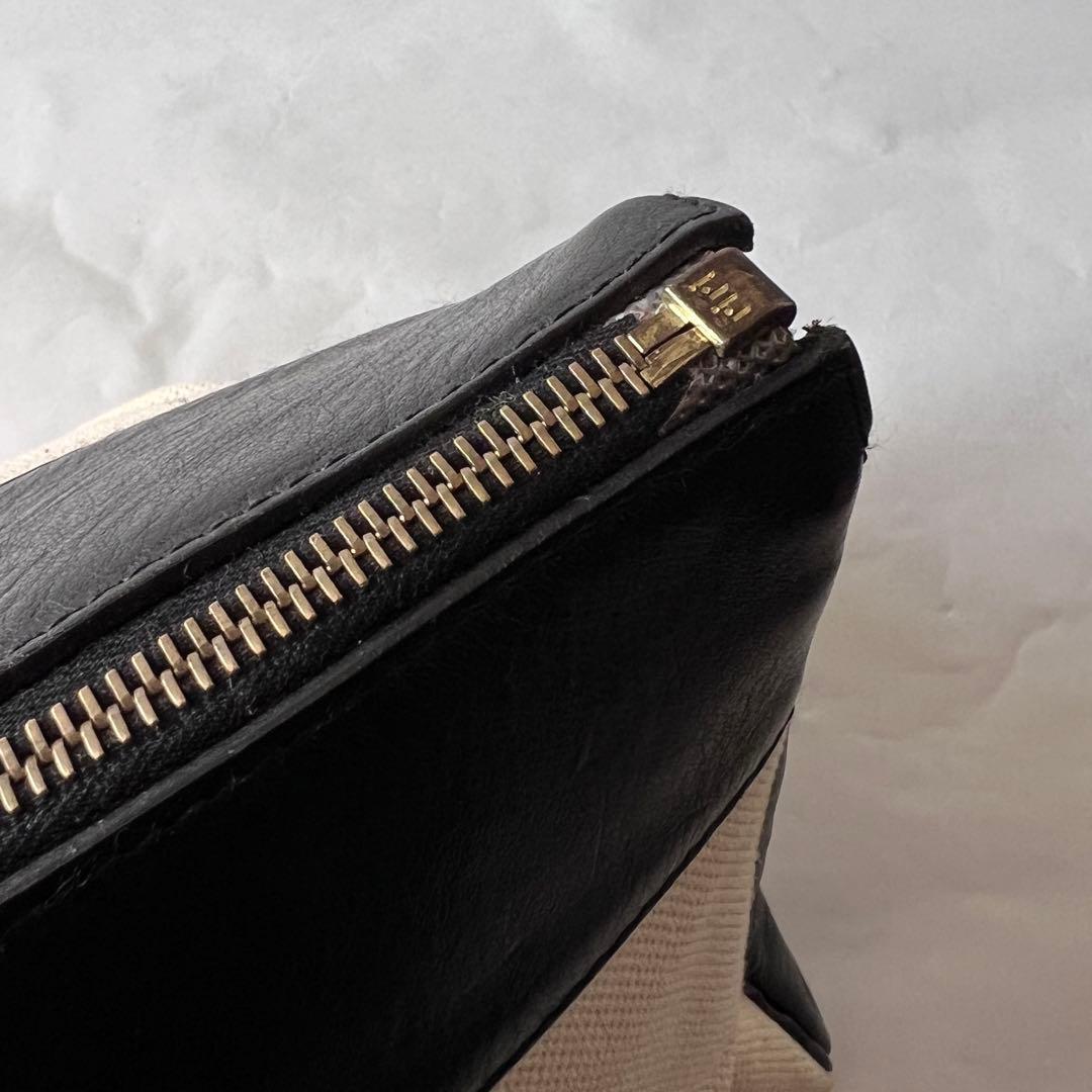 【くろ】Cisei シセイ チセイ キャンバス切替 レザー ボストンバッグ