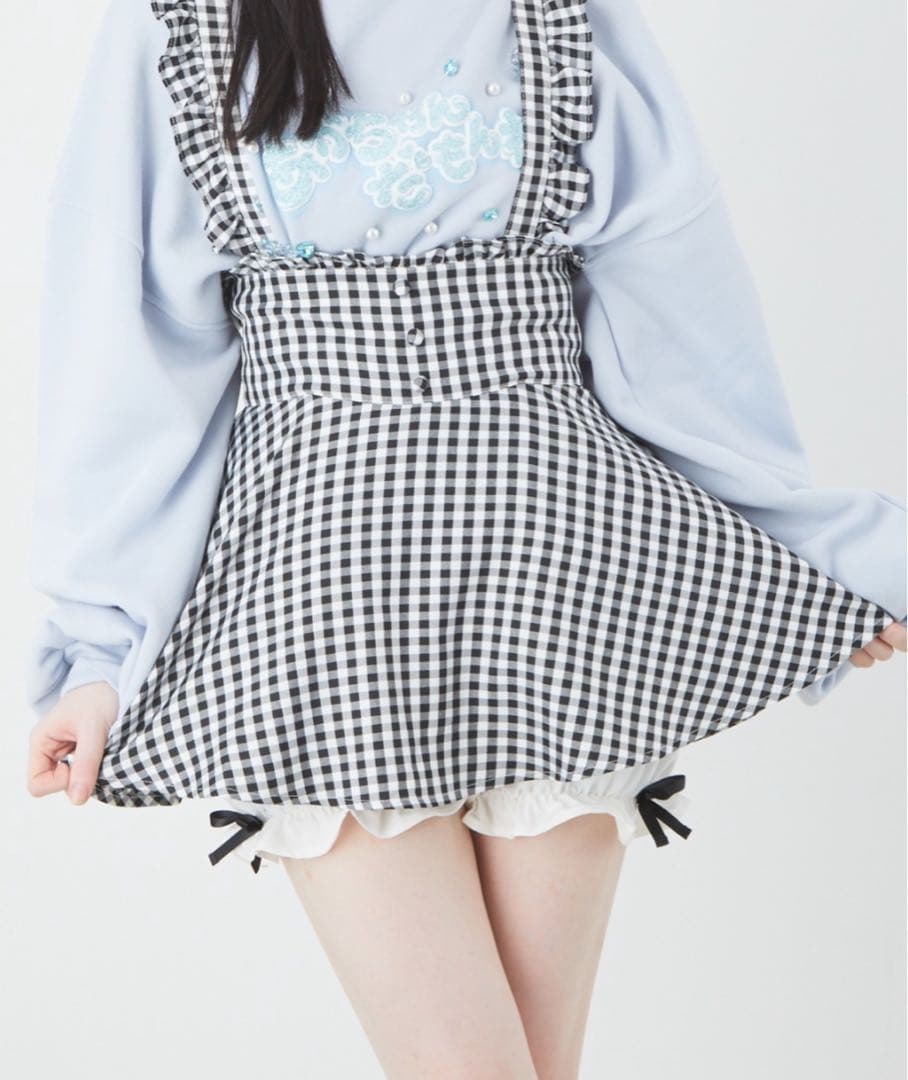 AnkRouge ギンガムバルーンスカパン スカート ジャンスカ