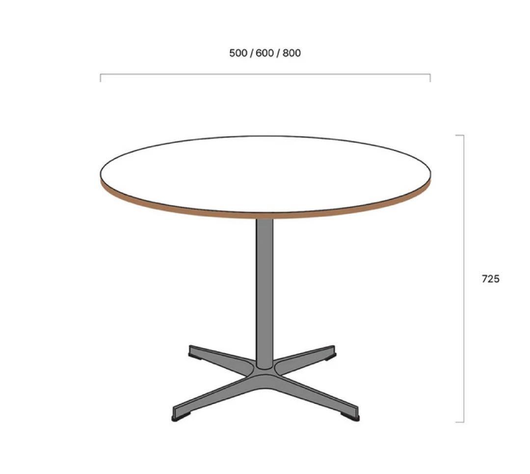 O'gre オグレ シラカバHPLホマイカ円形テーブル 韓国インテリア600mm