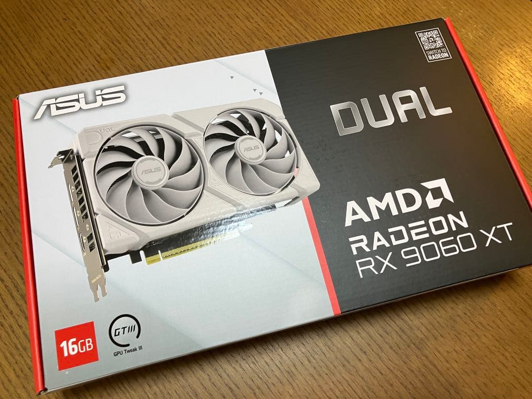 【希少な白•新品•レシート付】ASUS RX9060XT 16GB WHITE