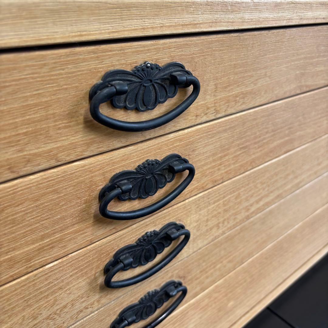 桐タンス 5段 和服収納 昭和レトロ 金具取手付き