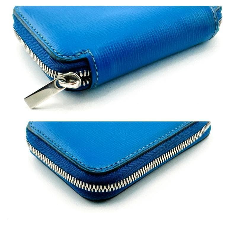 【即購入OK・正規品】Valextra ブルー ジップウォレット レザー 財布★