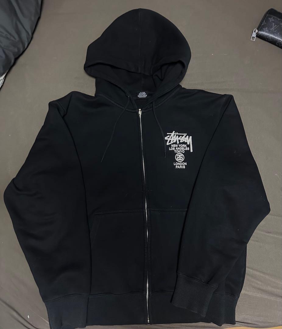 Stüssy ジップフーディー Lサイズ 黒