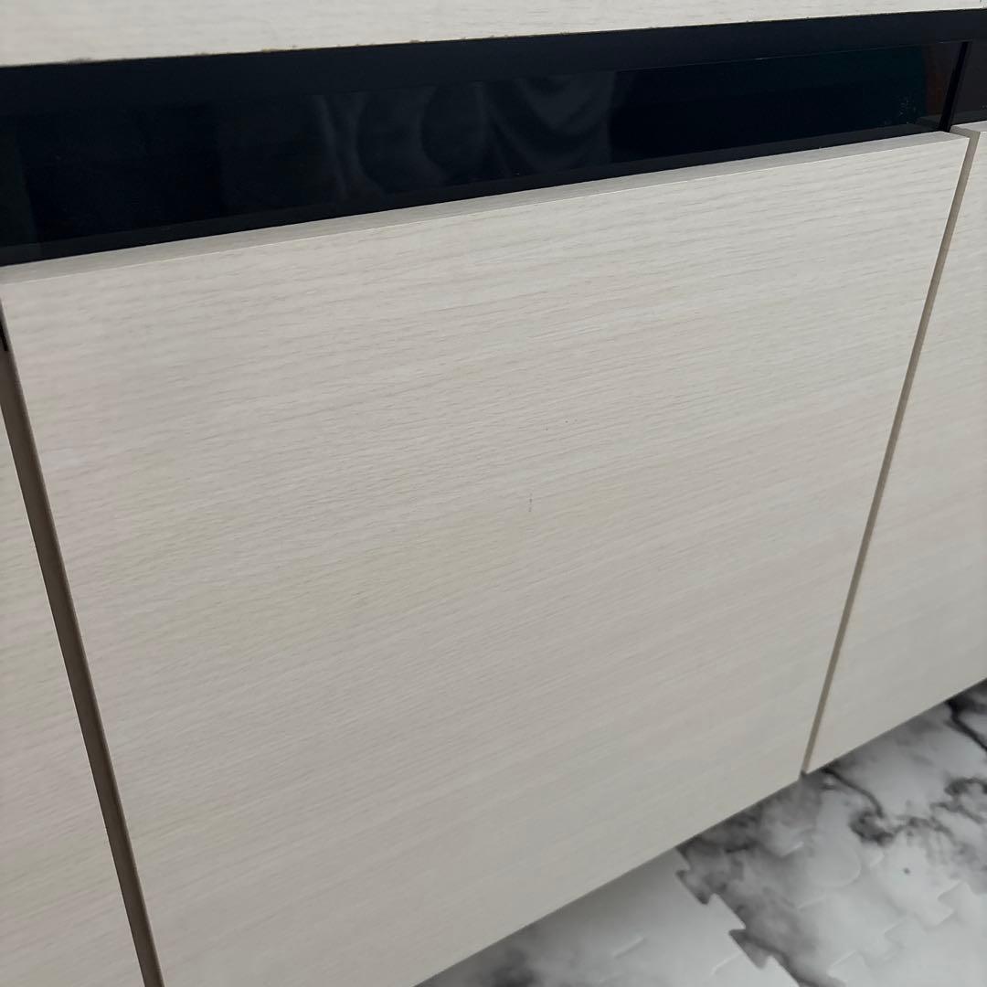 ホワイトリビングボード/サイドボード/幅120/完成品