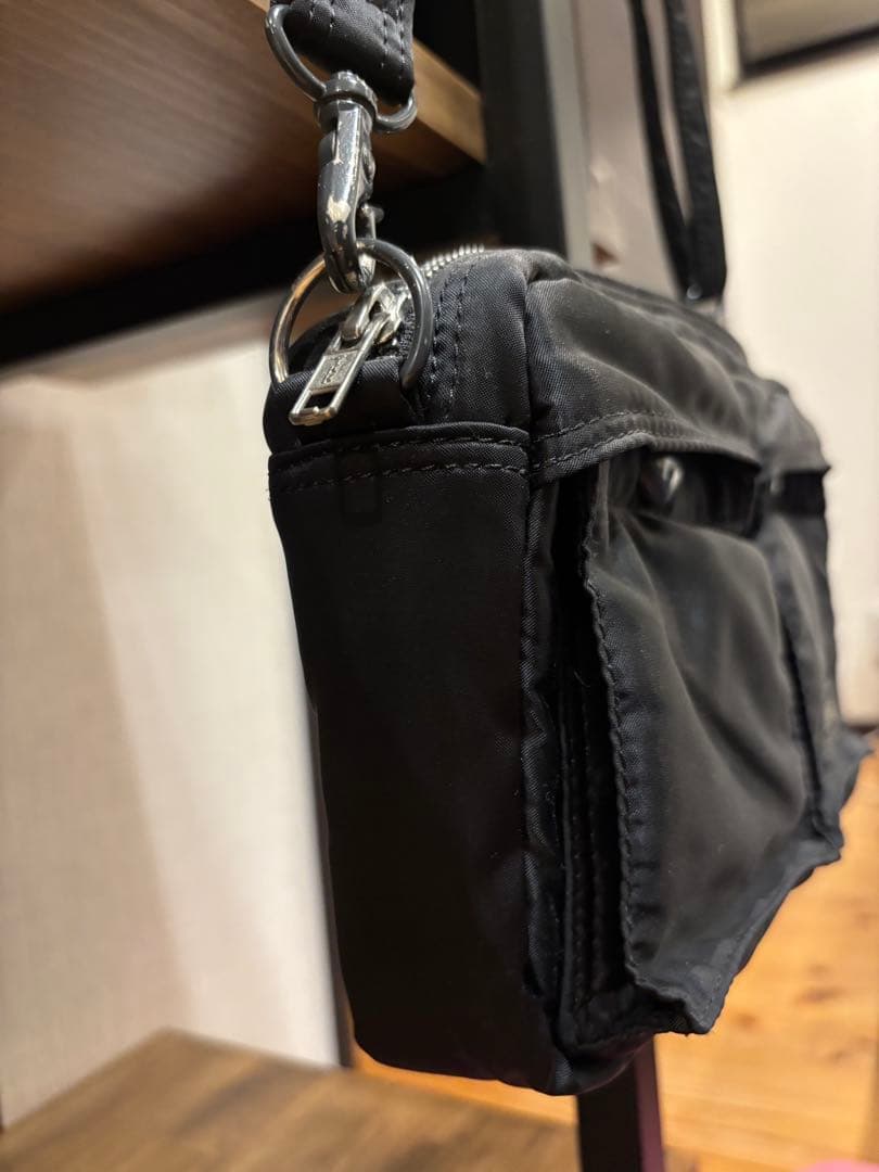 【美品】PORTER ブラックショルダーバッグ
