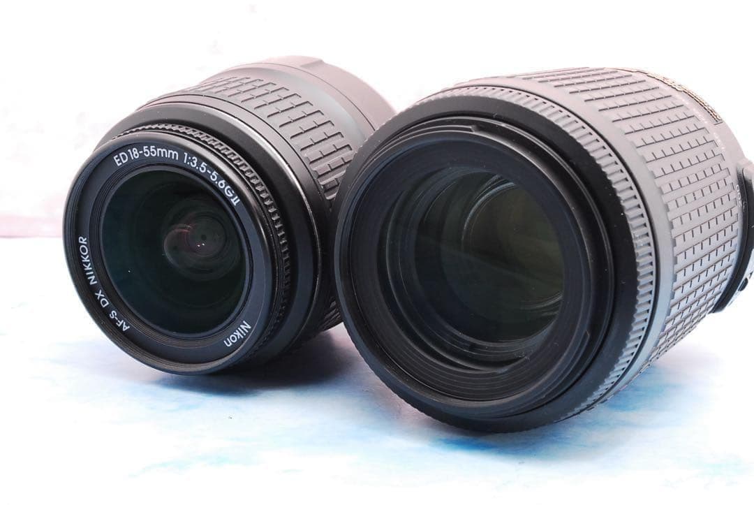 ニコン D40★入門セット★一眼レフカメラ★S数少！★望遠レンズ付Wレンズ