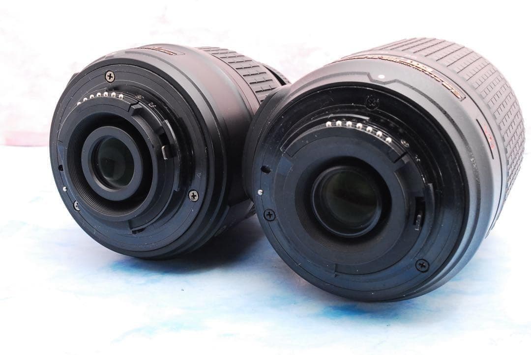 ニコン D40★入門セット★一眼レフカメラ★S数少！★望遠レンズ付Wレンズ