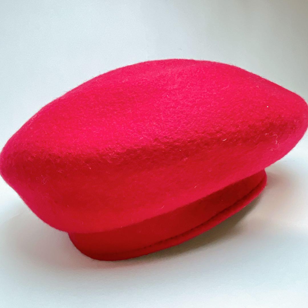 クリスチャンディオール　スポーツ　ベレー帽　ワッペン　エンブレム　赤