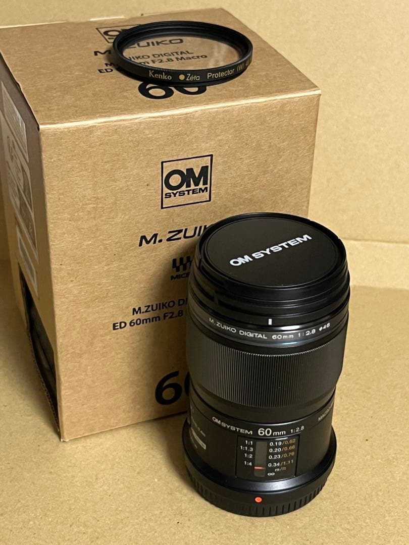 【美品】M.ZUIKO ED 60mm F2.8 Macro（プロテクター付き）