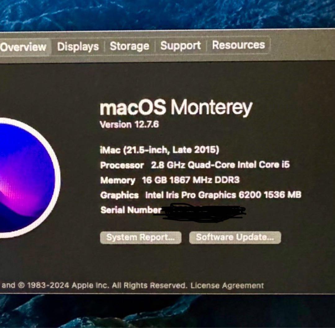 Apple iMac 21.5インチ 2015年シルバー 美品