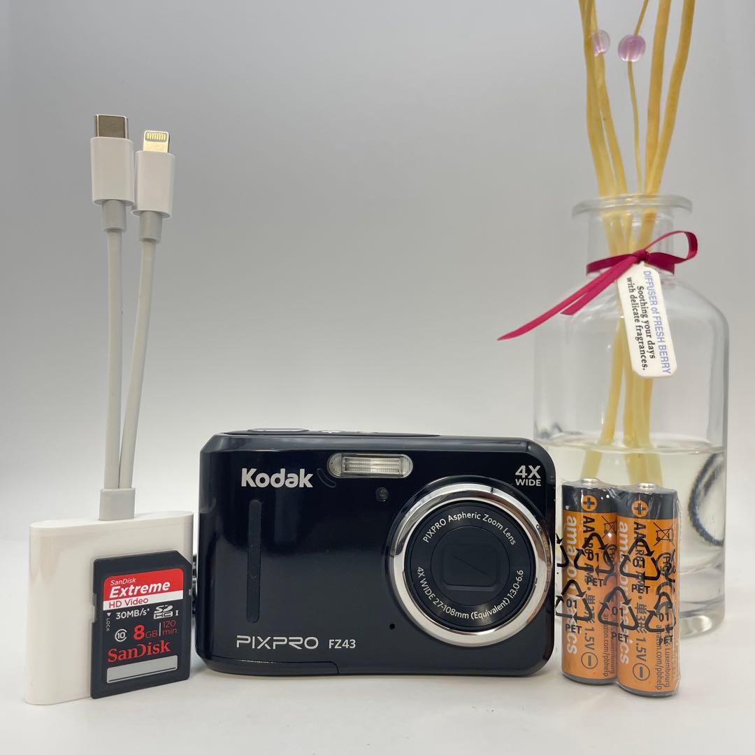 美品✨Kodak PIXPRO FZ43✨動作確認済 スマホ転送OK 単三電池♪