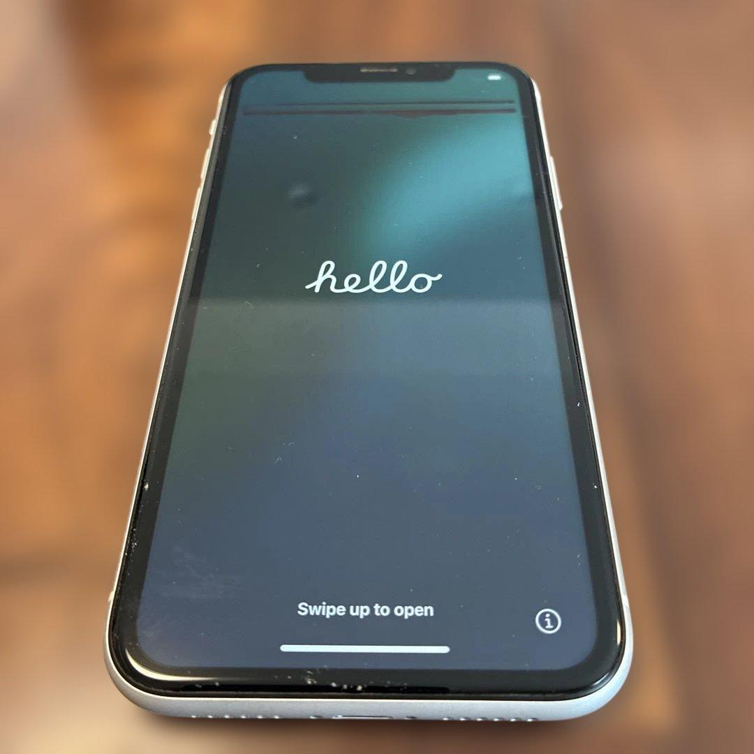 【画面不具合あり】iPhone XR 本体　ホワイト　128㎇