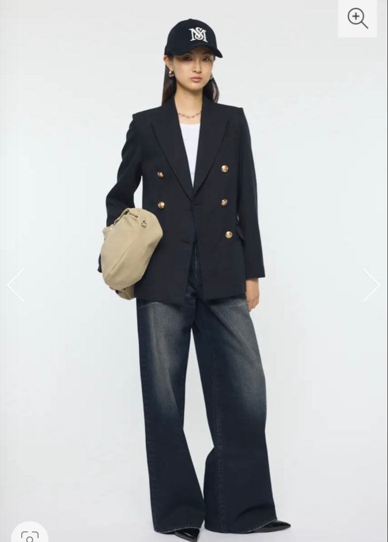 moussy DOUBLE BREASTED ジャケット ブレザー (NAVY)