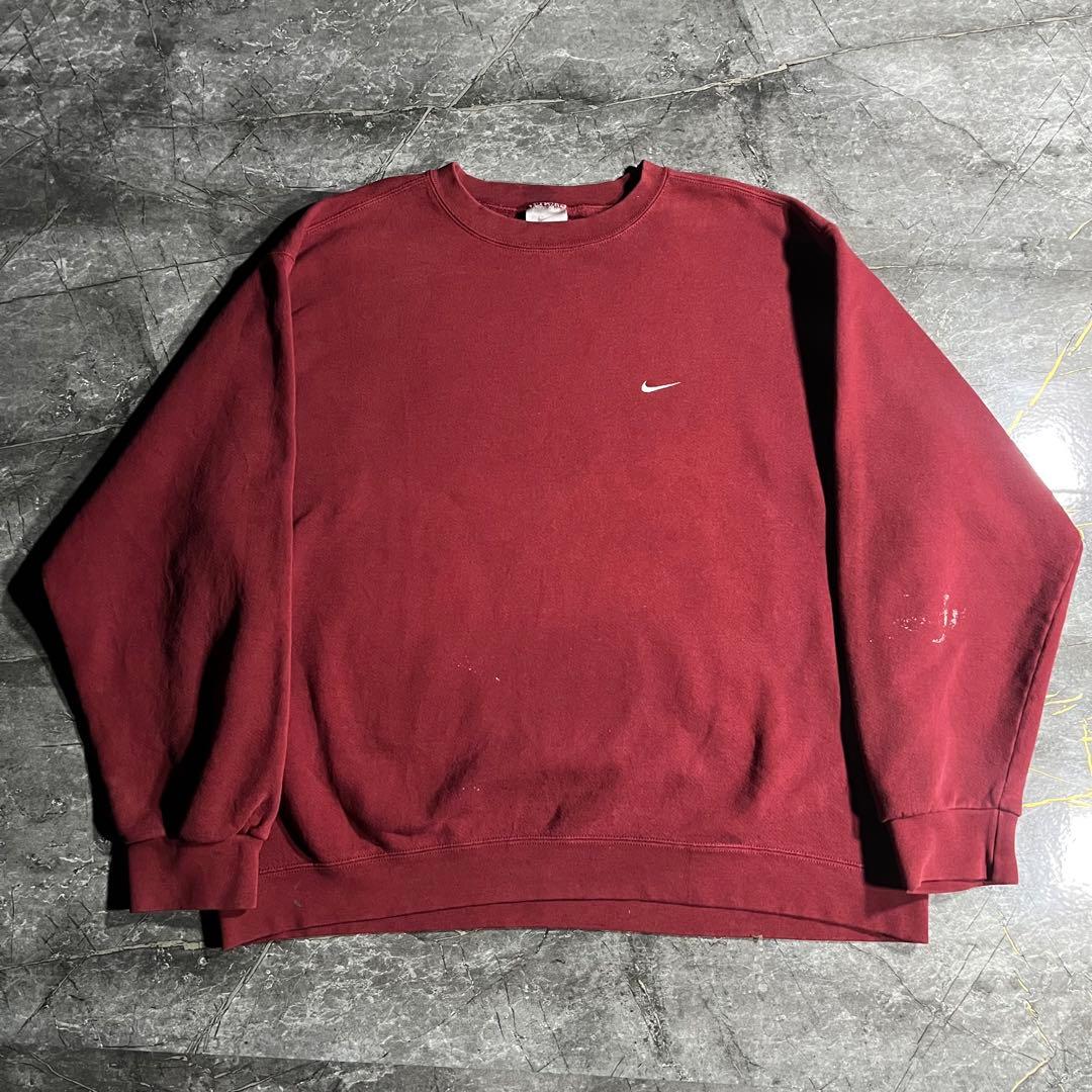 90s NIKE USA製 ☆bone paint☆ ペンキ スウェット 刺繍