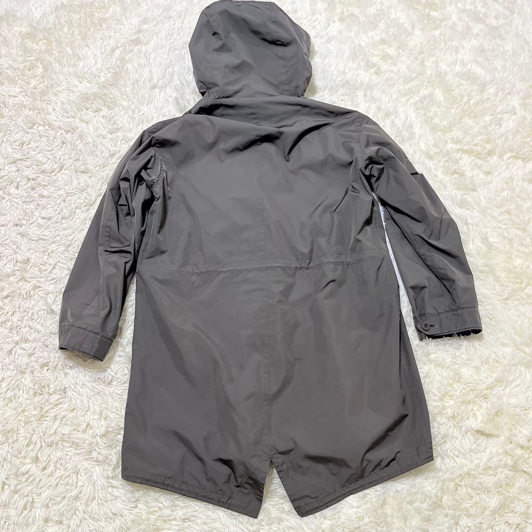 バーバリーブラックレーベル モッズコート ノバチェック ライナー ラビットファー