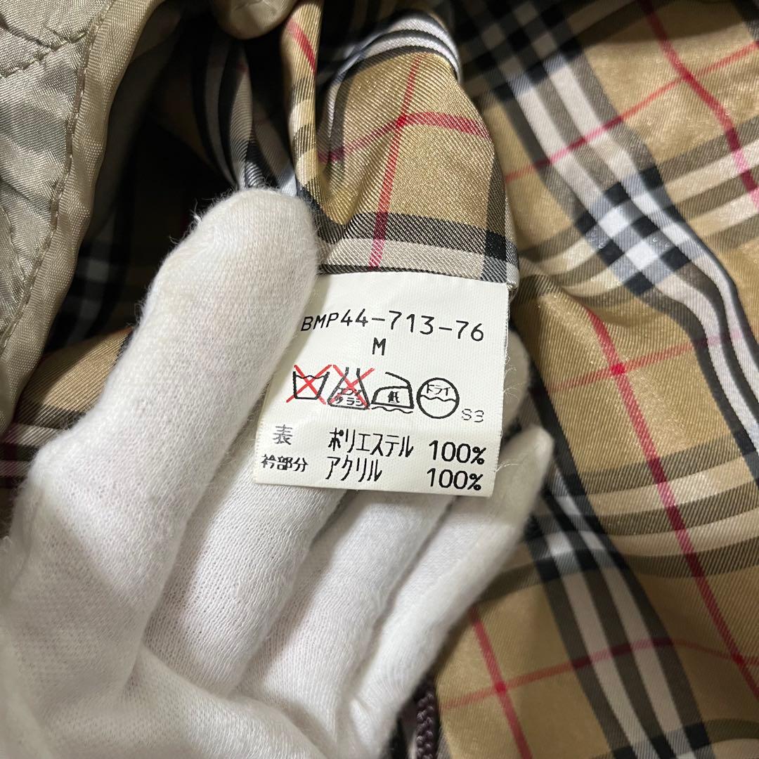 バーバリーブラックレーベル モッズコート ノバチェック ライナー ラビットファー