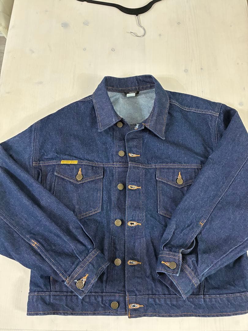 格安　プリズンブルース　デニムジャケット　M （L〜XL程度）　リジット