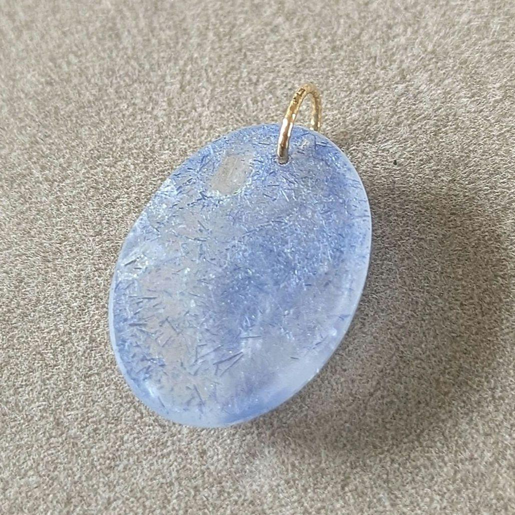 ♢miyumiyu♢K18 デュモルチェライトインクォーツ9.8ct