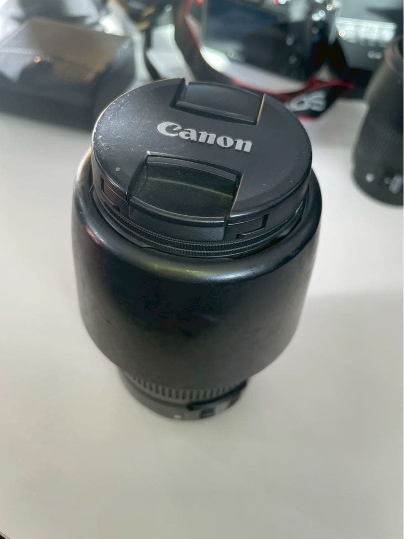 望遠ズームレンズEF-S55-250mmF4-5.6IS II、レンズカバー2種