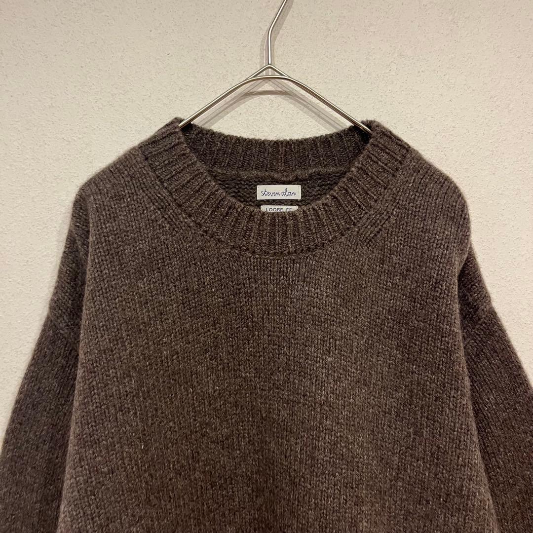 【美品】steven alan 23AW ハミルトンラムウール ニット ブラウン