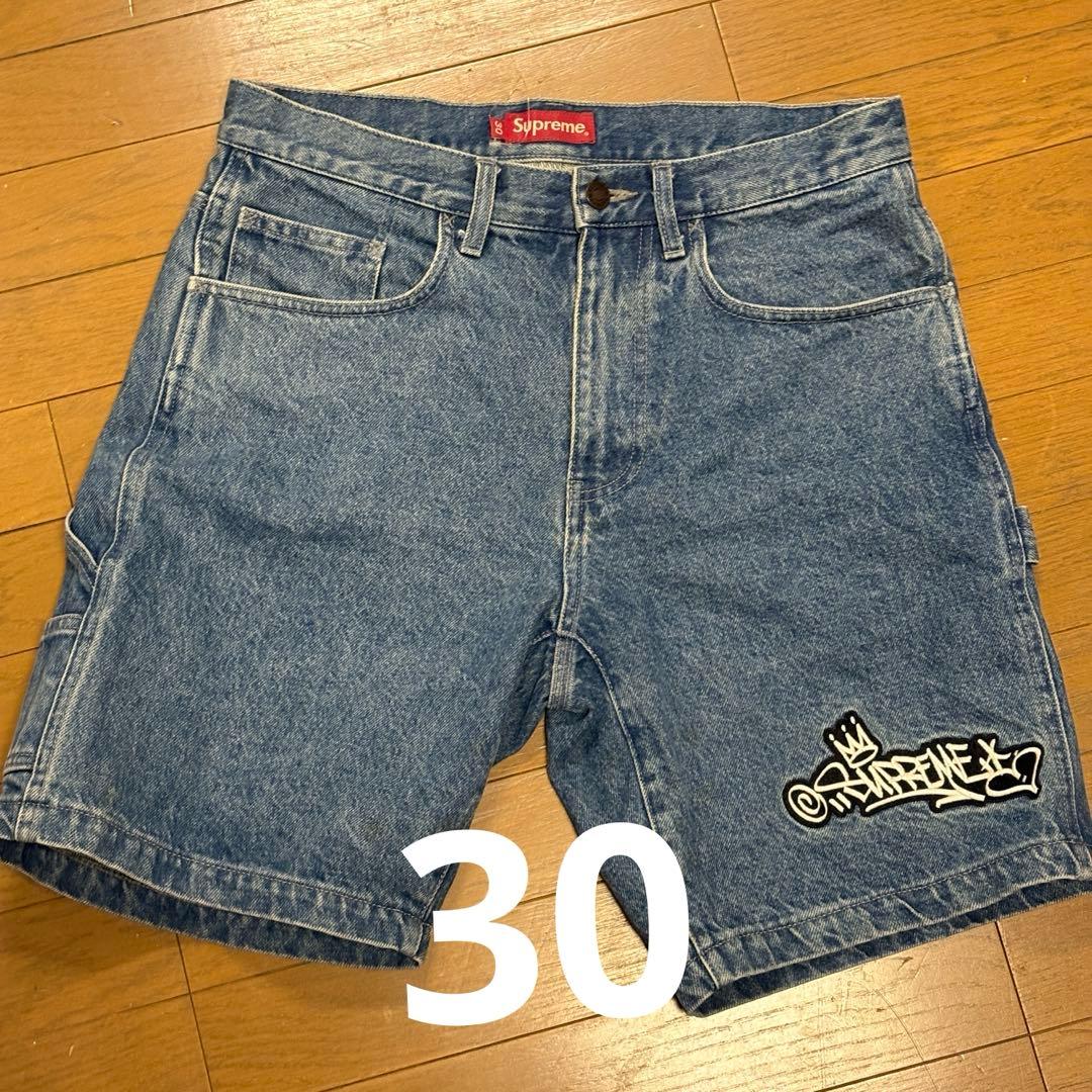 Supreme デニムショートパンツ グラフィティ