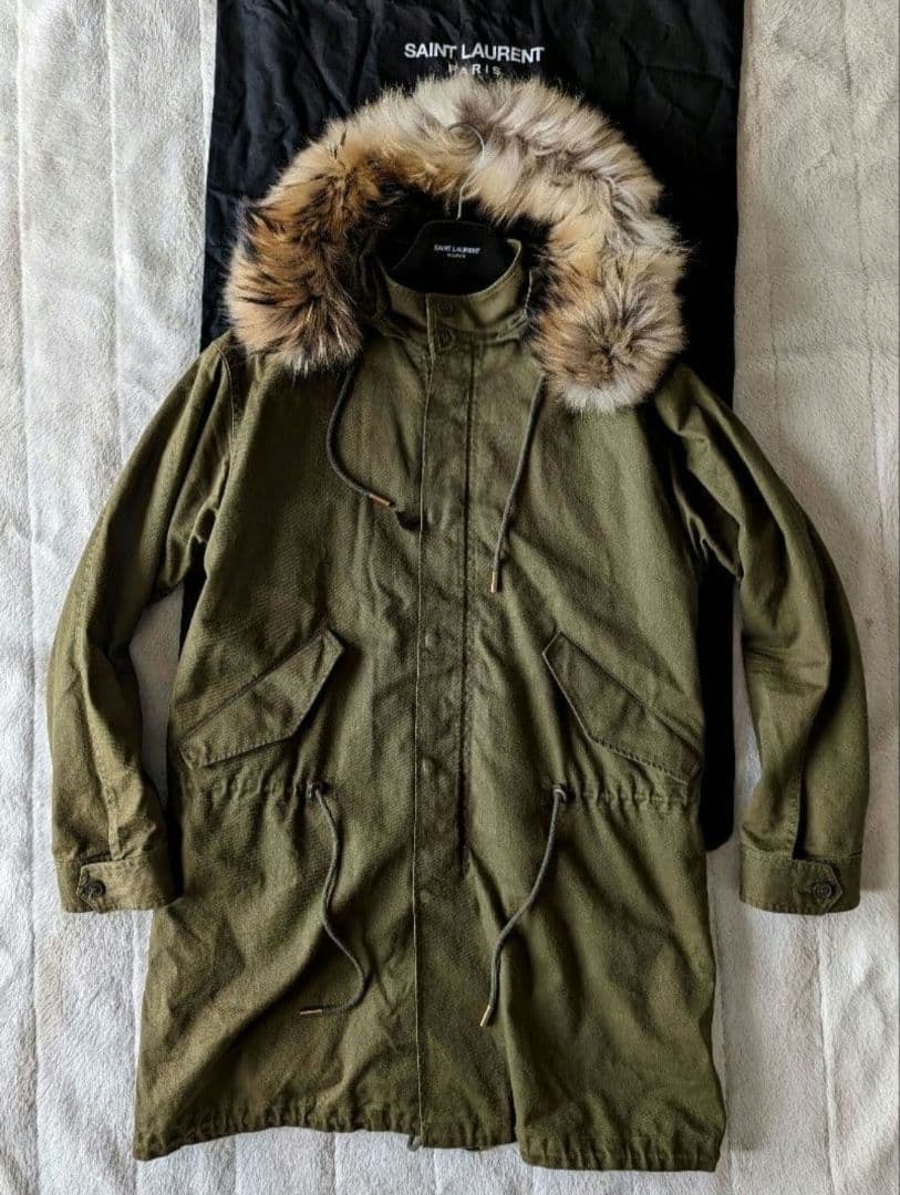 S*a様 名作　2018/19AW　サンローラン　最高級　ラクーンファー　モッズ