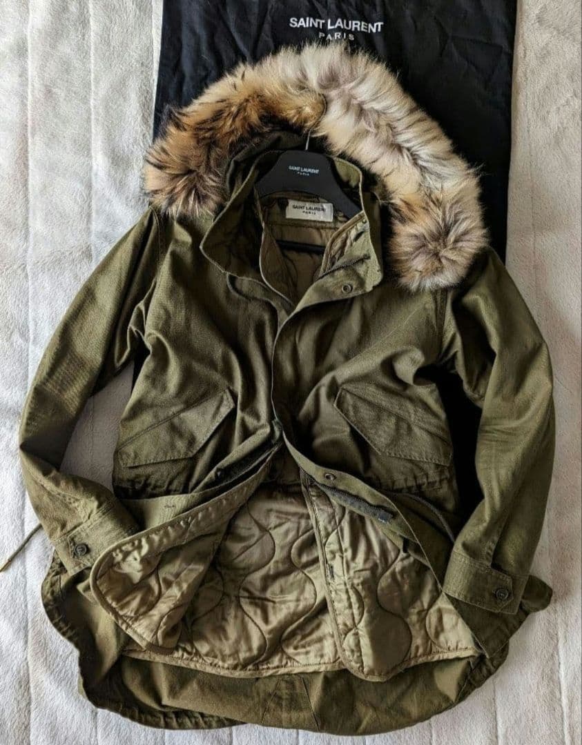 S*a様 名作　2018/19AW　サンローラン　最高級　ラクーンファー　モッズ