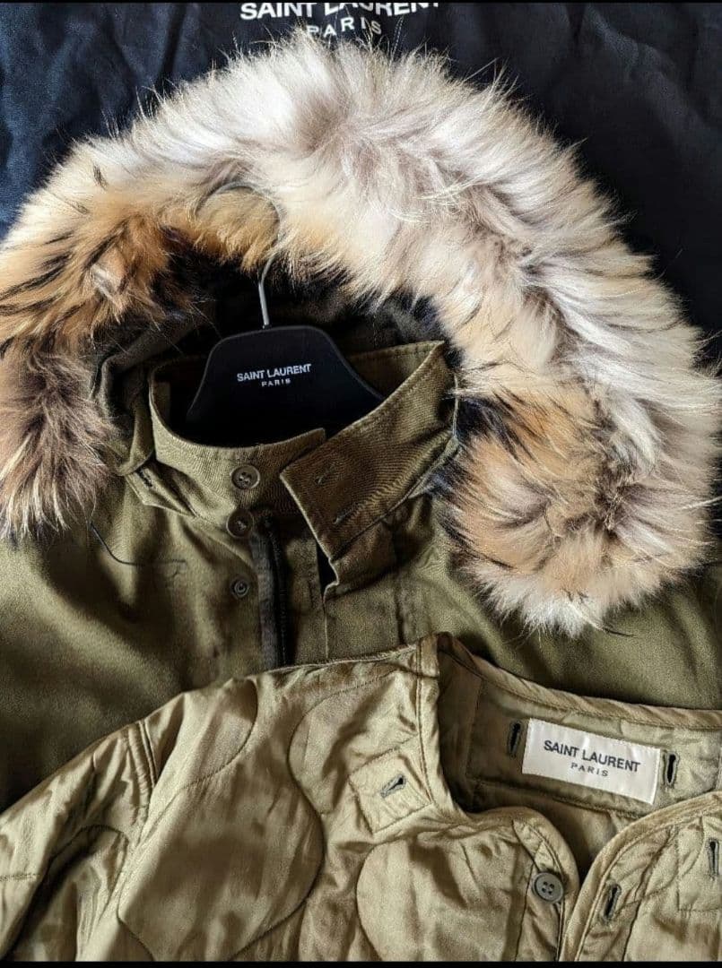 S*a様 名作　2018/19AW　サンローラン　最高級　ラクーンファー　モッズ