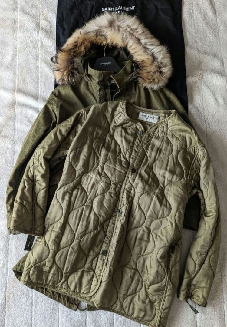 S*a様 名作　2018/19AW　サンローラン　最高級　ラクーンファー　モッズ