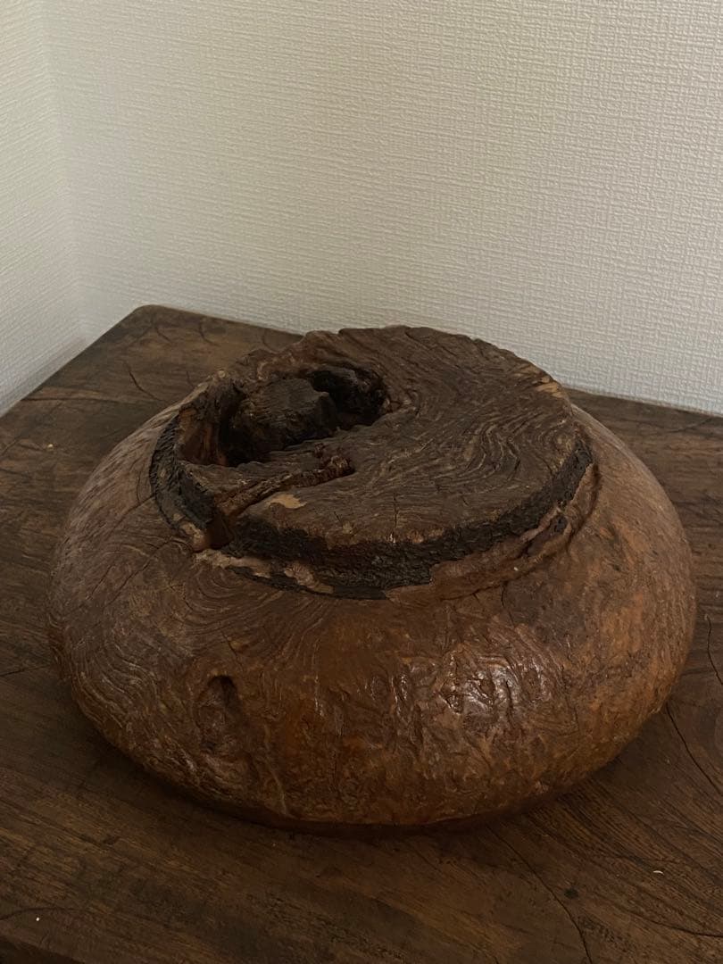 1930年代 アフリカ古木 削り出し特大ボウル 古道具坂田