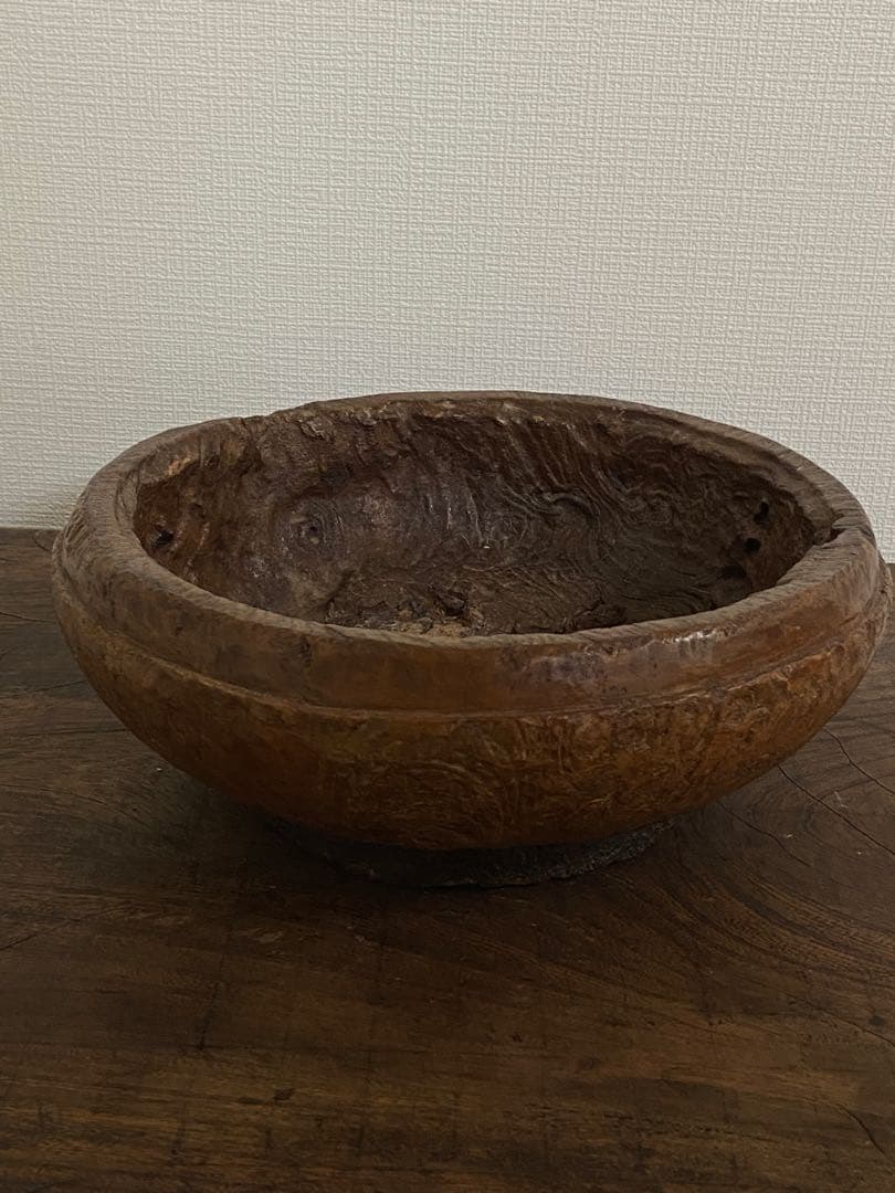 1930年代 アフリカ古木 削り出し特大ボウル 古道具坂田