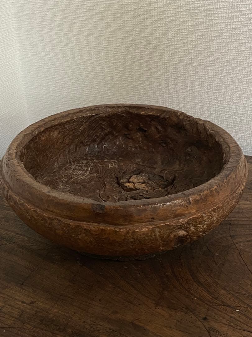1930年代 アフリカ古木 削り出し特大ボウル 古道具坂田