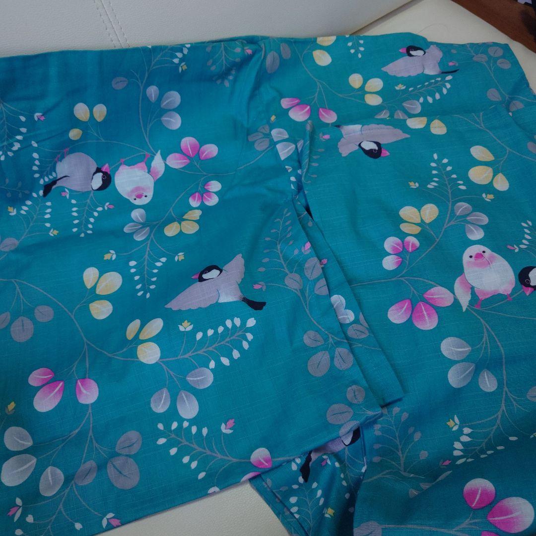 浴衣 文鳥柄 おまけ付き 気まぐれお値引タイム