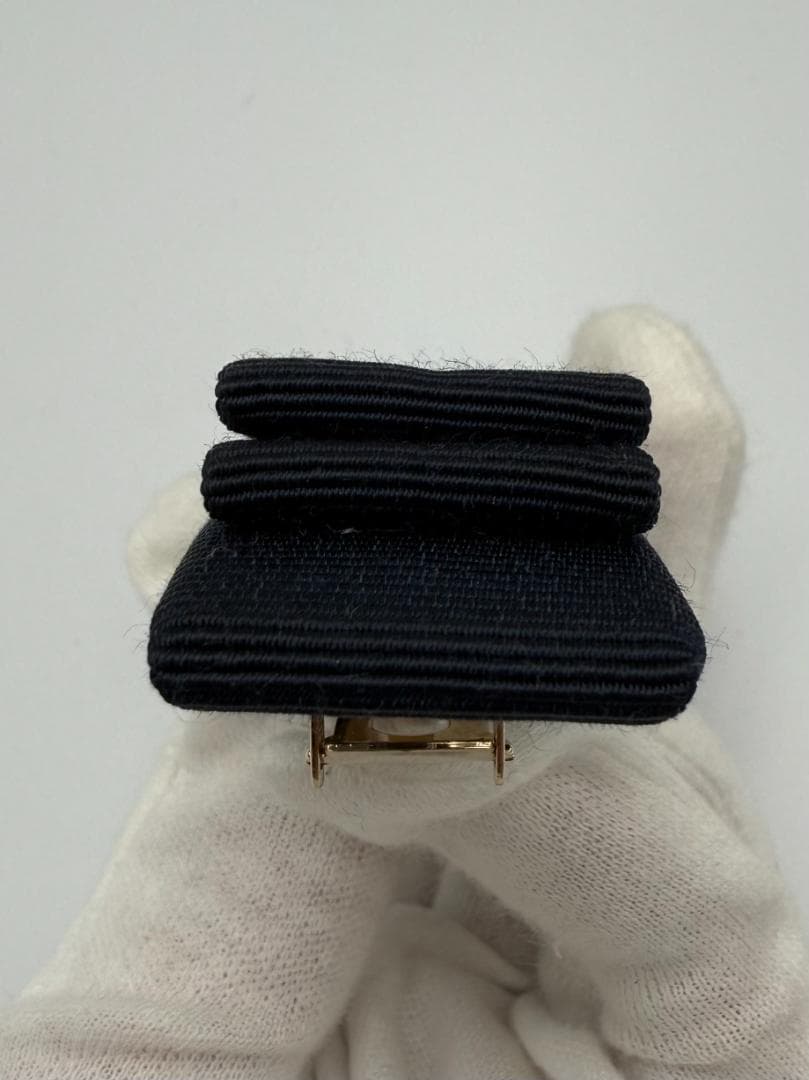 Salvatore Ferragamo ヴァラリボン バレッタ ネイビーゴールド