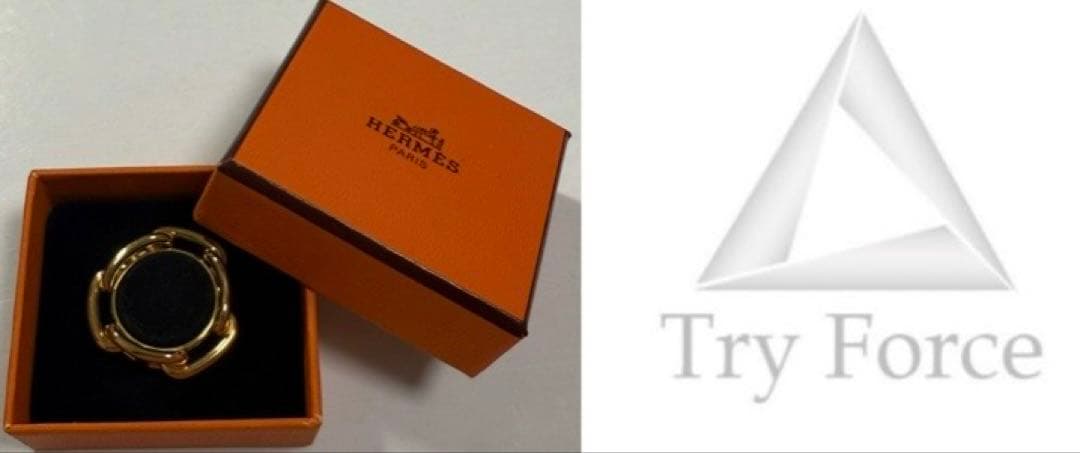 HERMES エルメススカーフリング　シェーヌダンクル