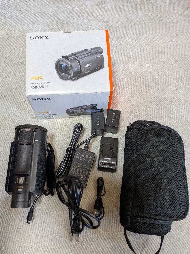 SONY　FDR-AX60　ビデオカメラ　4K　3脚付き