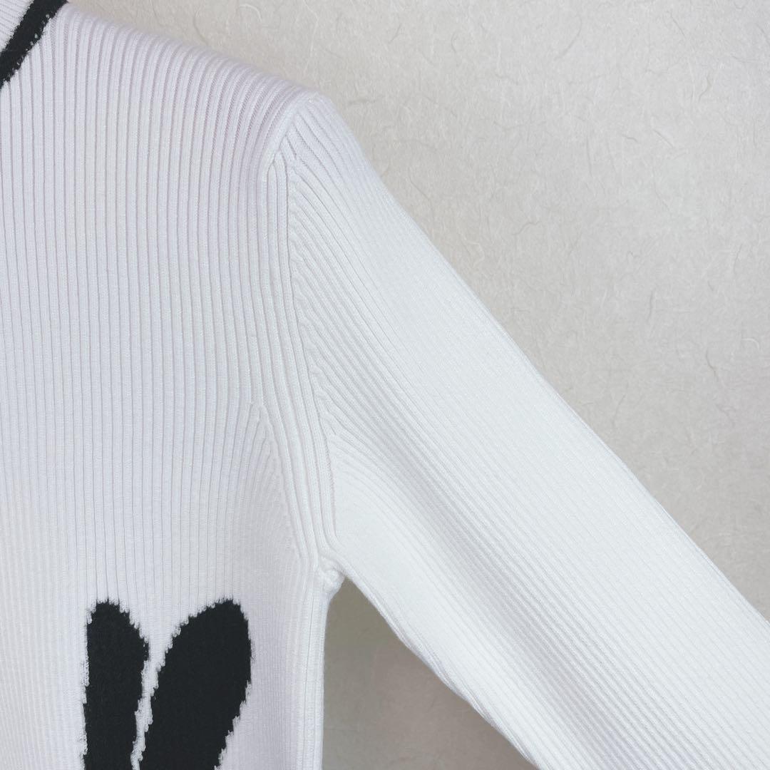 新品未使用24FWarchivio セーター 38号 白 ウサギ刺繍