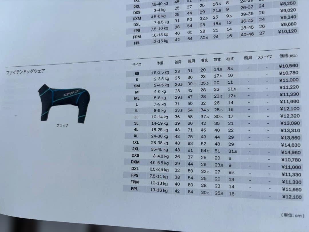 ALPHAICON PHITEN DOG WEAR 4L （ブラック）