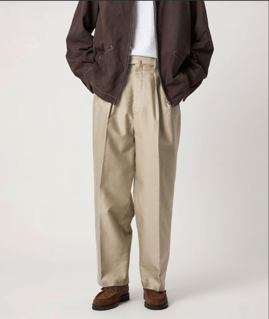 【即発送】カベ モールスキン インツープリーツ ドレス トラウザーズ