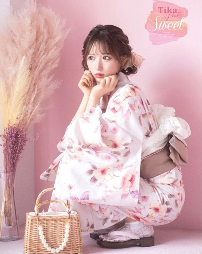 7/25処分Tika ピンク 水彩 ニュアンスフラワー SWEETシリーズセット