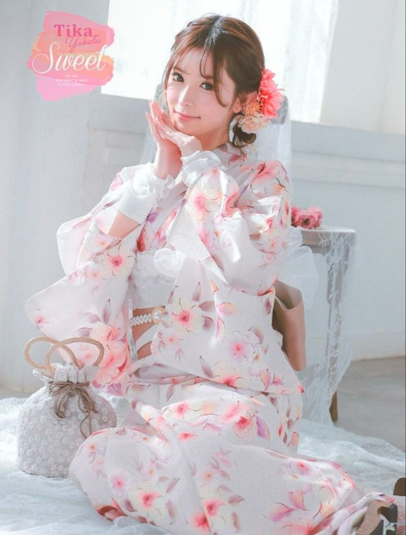 7/25処分Tika ピンク 水彩 ニュアンスフラワー SWEETシリーズセット