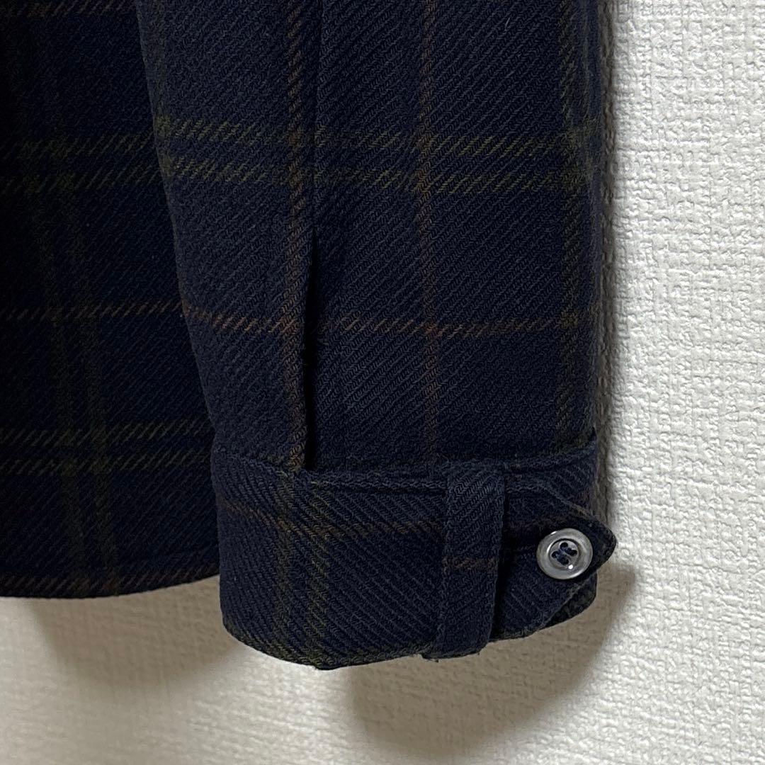 A.P.C. エポレット付 ウールシャツジャケット スタンドカラー ミリタリーS