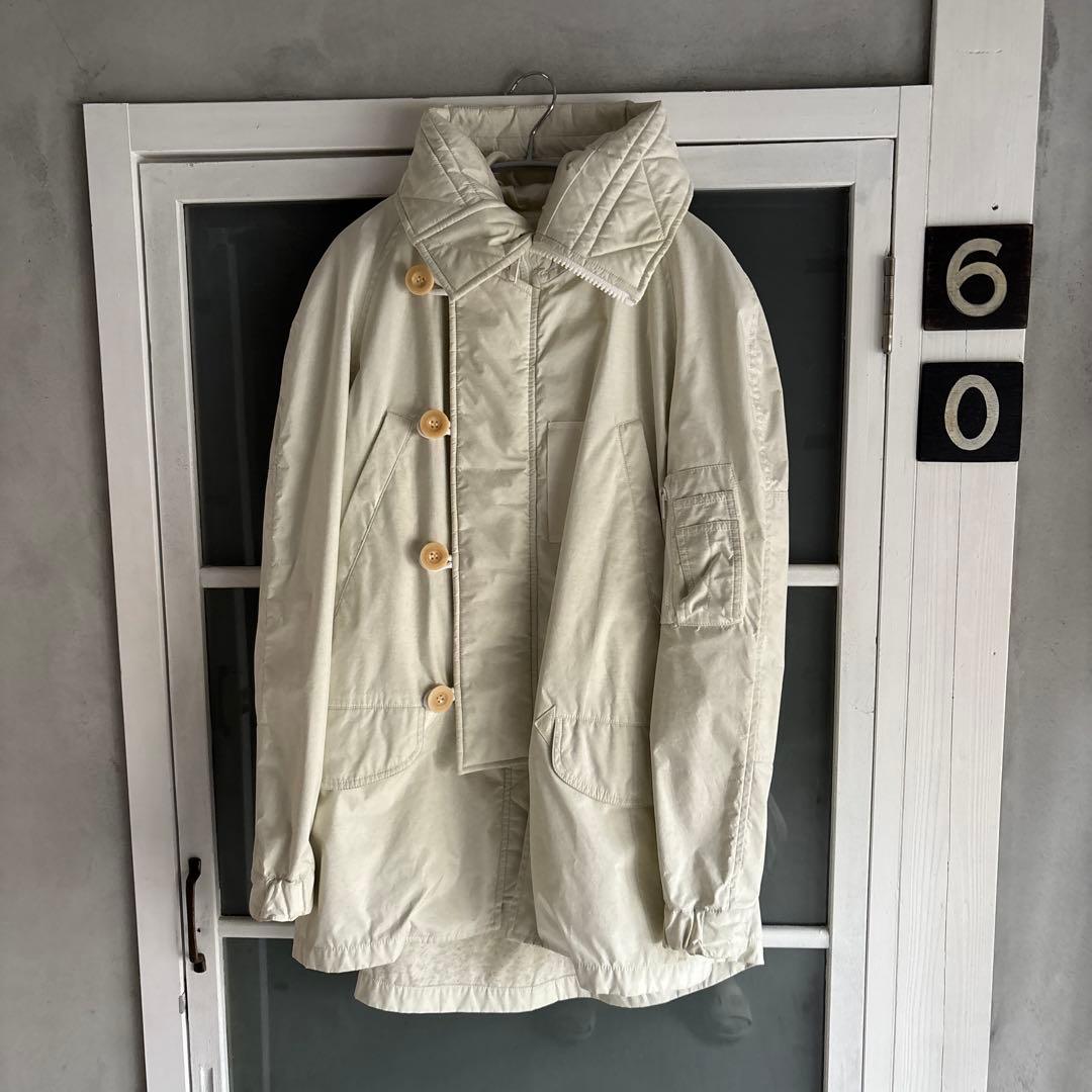 Sacai アイボリー モッズコート キルティング襟　みっちゃん