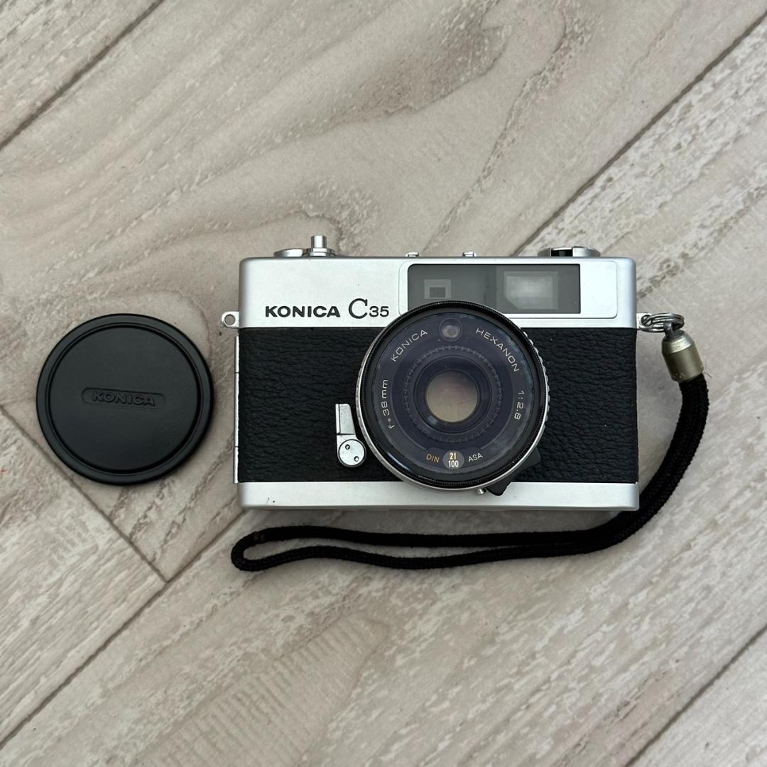 【現状品】KONICA C35 フィルムカメラ ジャーニーコニカ★ストラップ付き
